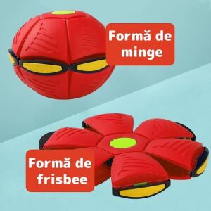 2 az 1-ben Átalakítható Labda-Frisbee Játék - 23 cm, Piros