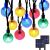 Lumini de gradina cu incarcare solara, globuri cristal multicolor, 10 LED-uri, 5m