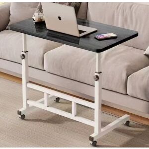 Multifunkcionális Mobil Asztal - Állítható Magasság, 80x40 cm, Sötét Fa