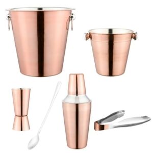 FOXMAG24 Réz Koktélkészlet - 6 részes, Rozsdamentes Acél