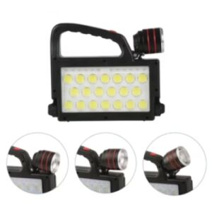 FOXMAG24 Solar Lámpa - 6 mód, Napelemes/USB töltés, Fekete