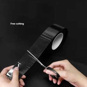 Rola de carbon auto 5D, latime 10 cm, lungime 5m, impermeabila, reutilizabila, autocolanta, negru 141562040 - Benzi decorative pentru mașini