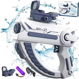 Elektromos vízipisztoly akkumulátorral és tartozékokkal, 7-10m hatótáv - Vízipisztoly