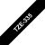 Brother TZe-335 White Text on Black Label Tape Close-up