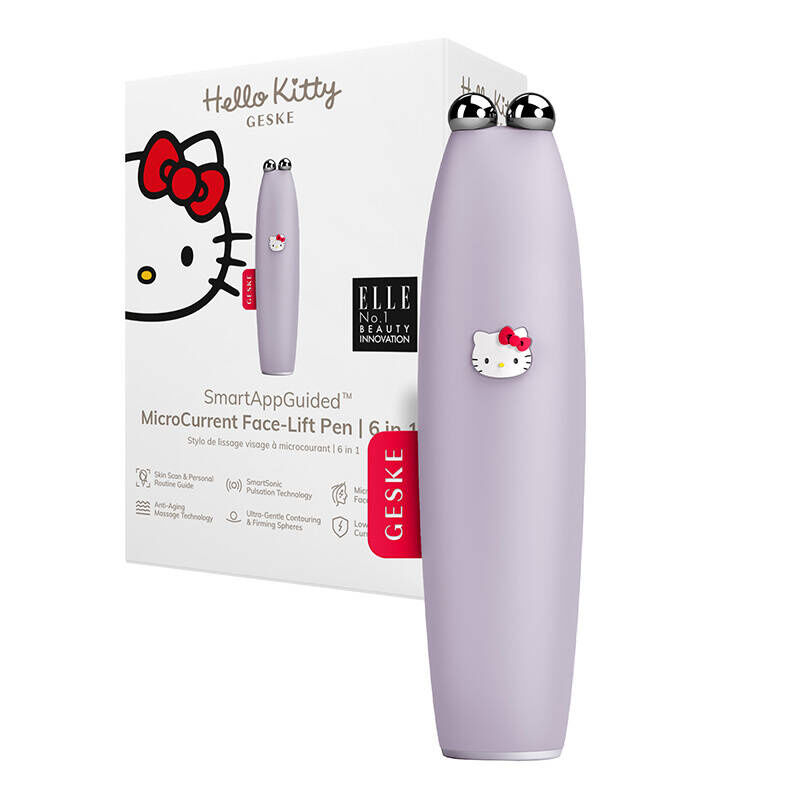 Geske 6in1 mikroáramú facelift készülék alkalmazással (Hello Kitty lila)