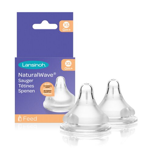 Lansinoh NaturalWave Extra Lassú Folyású Etetőcumi - Két Cumi - Etetőcumi és etetőháló