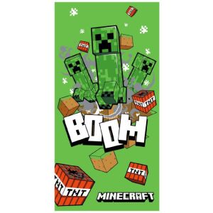 Minecraft Creeper Boom fürdőlepedő, 70x140cm - Minecraft