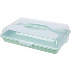 Tava servire si transport prajituri Excellent Houseware, polipropilena, 44x31x10 cm, verde 135856593 - Servirea