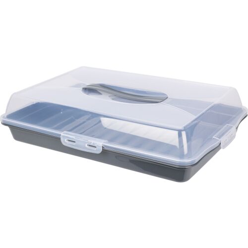 Taca do serwowania i transportu ciast Excellent Houseware, polipropylen, 44x31x10 cm, szara 135856601