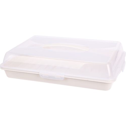 Excellent Houseware Kuchen-Servier- und Transporttablett, Polypropylen, 44x31x10 cm, weiß 135856606