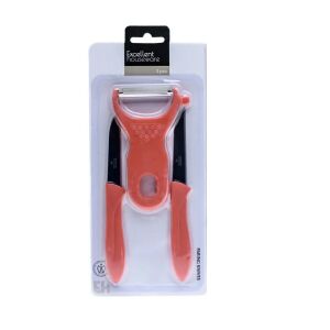 3 darabos Koopman gyümölcs- és zöldséghámozógép készlet, rozsdamentes acél/ABS, piros 135856611 - Hámozó