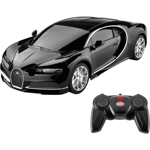 Bugatti Chiron távirányítós autó, fekete, 1:24 méretarány