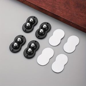 4db Dupla Acélgolyós Többfunkciós Ragasztós Forgó Görgő 135865659 - Padlóvédő bútorláb alátét