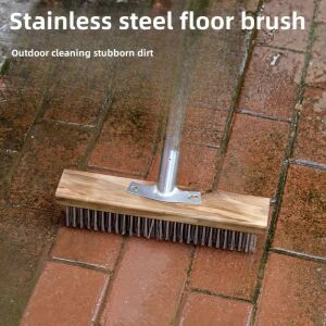 Rozsdamentes acél kemény sörtéjű kültéri tisztítókefe teraszhoz, fürdőszobához, medencéhez 135866481 - Takarítás