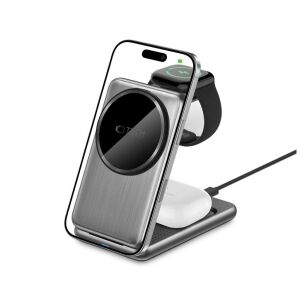 Tech-Protect QI15W-A42 3in1 MagSafe QI vezeték nélküli töltőállomás ASZTROSZÜRKE 135867741 - Tech-Protect