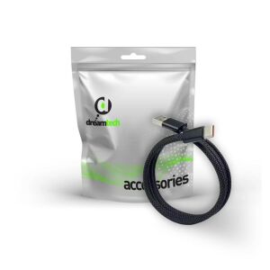 Dreamtech Mágneses fonott kábel fekete USB-A / USB-C 135868601 - Dreamtech