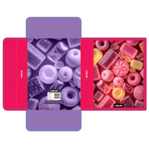 Candy füzetbox A/5, hullámkarton, gazdaságos kivitel, Nebulo