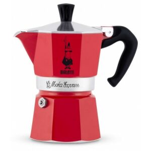 Bialetti Moka Express kotyogós kávéfőző 3 adagos, piros 135886573 - Bialetti