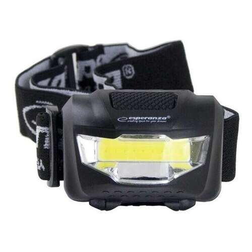 Esperanza Crater LED Headlamp, black headlamp with adjustable angle, 3 modes, 100 lumens