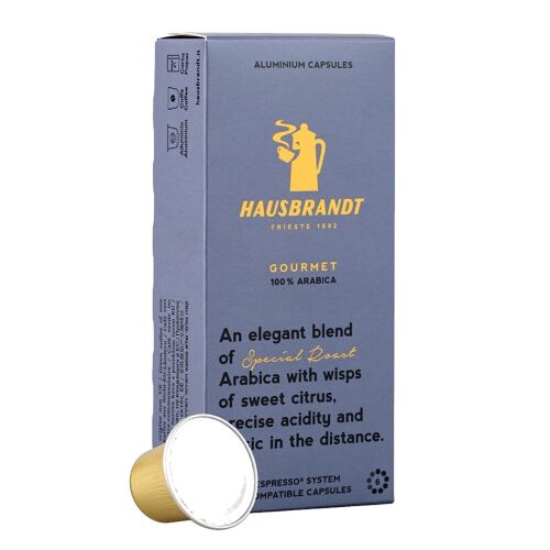 Hausbrandt Gourmet 100% arabica Nespresso kompatibilis kapszula 10db 135887618