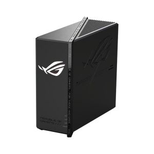 Asus ROG Strix GS-BE18000 WiFi 7 гейминг рутер, 3/4 изглед - ASUS Wi-Fi рутер, адаптер
