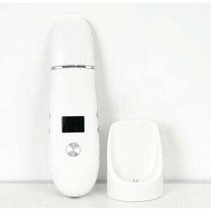 Aparat de curatare faciala cu ultrasunete CRISTALIS SALE cu baza de incarcare pe fundal alb - Aparate si accesorii pentru infrumusetare