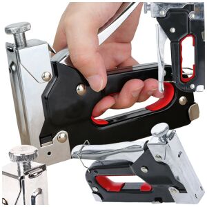 Kézi kárpit tűzőgép – fémházas, 3 az 1-ben, 4–14 mm kapocs