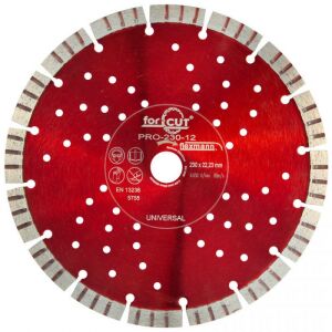 FLEXMANN For Cut gyémánttárcsa Pro 230*3,0*12*16*22,2mm turbo szegmentált, piros, univerzális 135927769 - Flexmann