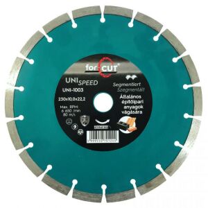 FLEXMANN For Cut gyémánttárcsa Uni Speed 230*2,6*10*16*22,2mm szegmentált, univerzális 135928738 - Flexmann