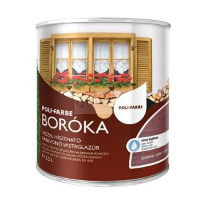 POLI-FARBE Boróka lazúr gesztenye 2,5l 135929086 - Felületkezelő szer