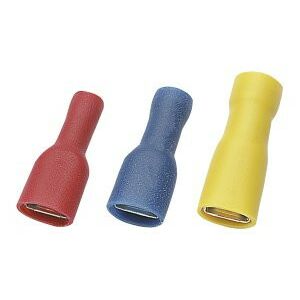 ELEMATIC Teljesen szigetelt saru 6,3*0,8mm - kék FEMALE 135929377 - Kábel csatlakozó & Kábelvég