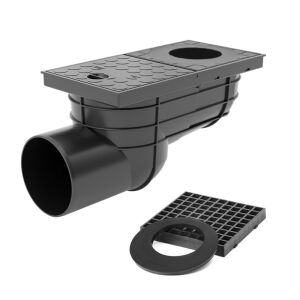 Kültéri víznyelő, oldalkifolyású 110mm