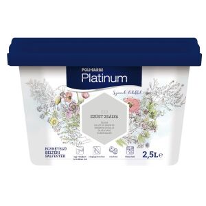 Poli-Farbe Platinum Ezüst Zsálya E20 Beltéri Falfesték - 2,5l