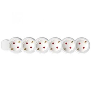 SOMOGYI Hálózati elosztó, 6 aljzat 1,5m fehér védőérintkezős NV 6/WH 135930788 - Home