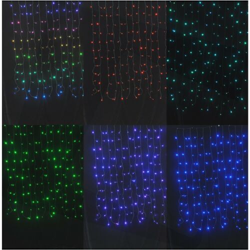 ENTAC Karácsonyi függöny IP44 144 LED RGB 8*8 funkció 1*1,5m IR távirányító 135931227