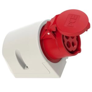 PCE Ipari dugalj falra szerelhető 3P+E 32A 400V (50+60Hz) IP44 - piros 135931394 - Ipari csatlakozó