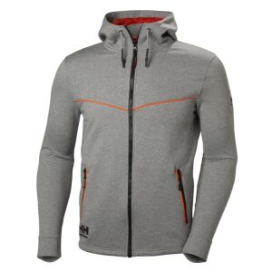 HELLY HANSEN Chelsea Evolution cipzáras kapucnis pulóver - szürke, méret: 3XL