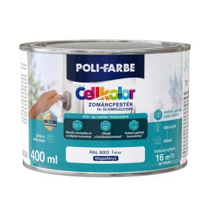 Poli-Farbe Cellkolor Magasfényű Zománcfesték - Fehér, 0.4l 135932553 - Felületkezelő szer