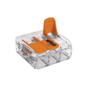 WAGO Vezetékösszekötő oldható 32A 450V leágazás 3*0.2-4mm2 átlátszó