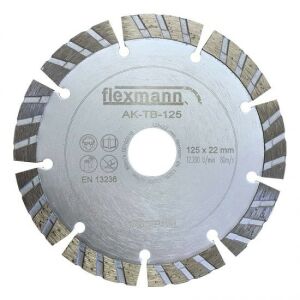 FLEXMANN For Cut gyémánttárcsa AK-TB 125*10*22,2mm turbo szegmentált, univerzális 135933196 - Flexmann