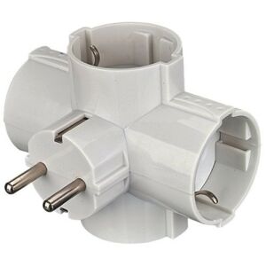 UltraTech T-elosztó, 4 dugaljzatos, fehér, műanyag 16A