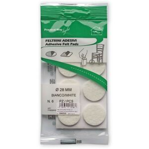 Csúsztatófilc öntapadó 28mm átmérővel - fehér (6db/levél)