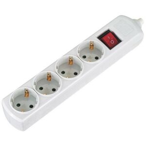 UltraTech elosztó, 4-es, újravezetékezhető, kapcsolós, gyerekvédelemmel