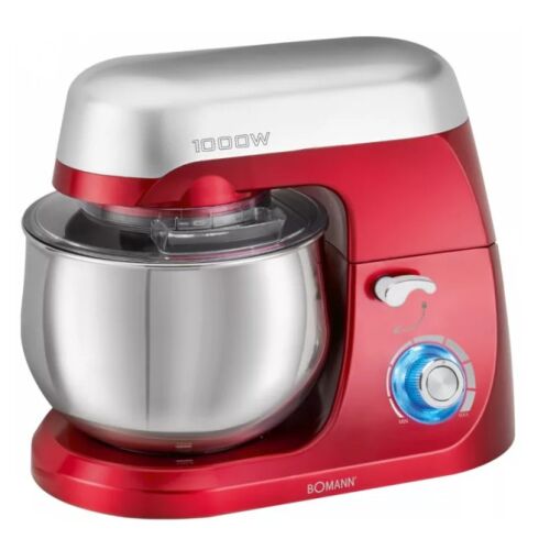 Clatronic KM 3709 konyhai robotgép, 1000W, 5 L, inox-piros