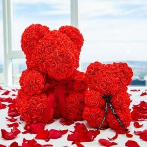 Kézzel Készített Piros Rózsa Maci - 25 cm, Valentin Napi Ajándék 145730393 - Ajándék ötlet Valentin-napra