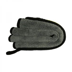 Комплект от 3 микрофибърни кърпи, ултра плътни, размери 40 см х 30 см, за много повърхности, без мъх, изключително абсорбиращи, сиво/жълто 141586420 - Кърпички от микрофибър