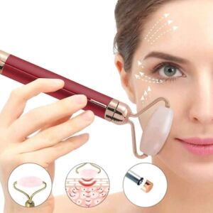 FOXMAG24 Vibrációs Jade Arcmasszírozó Roller - Ránctalanító, Piros