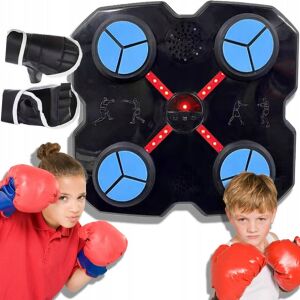 Aparat de box muzical cu tinta pentru lovituri cu Bluetooth, interactiv, iluminare LED, negru, 100x30cm 141592432 - Saci de box și mănuși de box