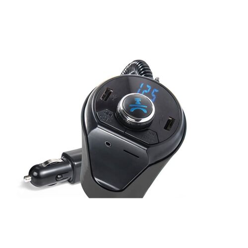 BX7 Autós FM Transmitter és Bluetooth Kihangosító - 2 USB Port, TF Kártya