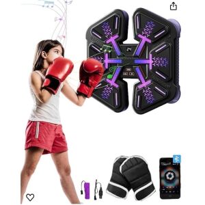 Aparat de box muzical cu tinta pentru lovituri cu Bluetooth, interactiv, iluminare LED, Multicolor 141592422 - Saci de box și mănuși de box